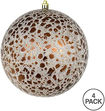 Vickerman 6 Mocha Crackle Ball Ornament, 4 po torbi