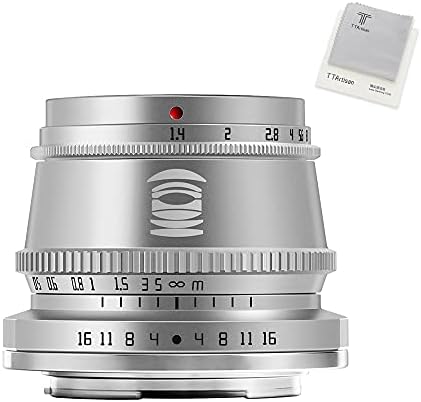 TTArtisan 35mm F1.4 APS-C Kamera sočiva Srebrna verzija za Canon M kamere za montiranje poput M1 M2