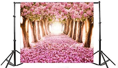 Aofoto 10x8ft Spring Cherry Blossom Backdrop Sweet Pink Flowers Tree Floral latica Boulevard fotografija