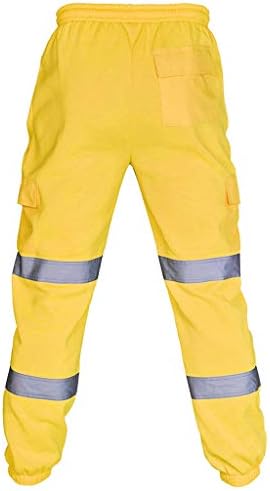 WenKomg1 muške visoke vidljivosti teretni pantalone casual cestovni rad kombinezon HI Vis sigurnosni