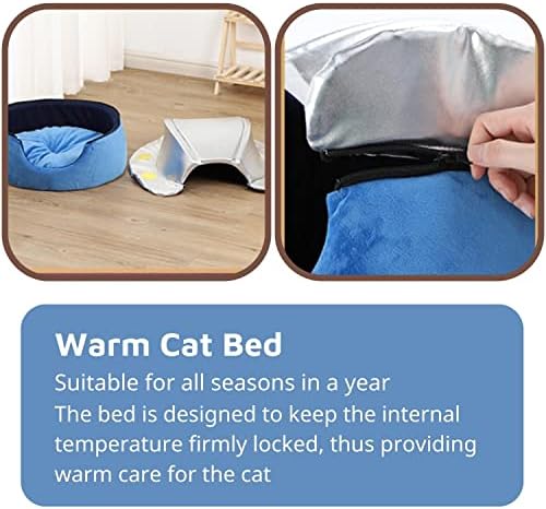 Palms Poppy self Warming Cat Bed - Interstellar Rocket Spacecraft Cat Bed debela topla meka kuća