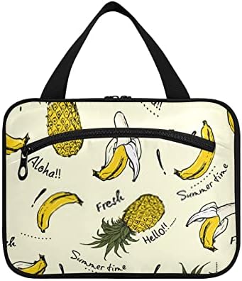 Vnemirn ananas banana Travel Toaletna torba za žene Muškarci Viseće torbe za šminkanje Prijenosni kozmetički