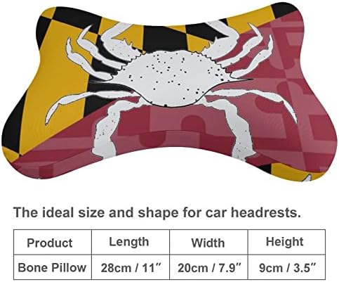 Maryland Flag Crab Jastuk za automobile Mekani auto za glavu glava jastuk Jastuk od jastuka Jastuk 2 Pakovanje
