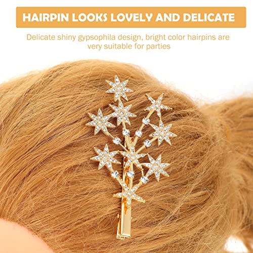 Kallory Girls Oprema za kosu 6pcs Crystal Star Clips, pjenušava gipsfila kosa Barrettes Božićne