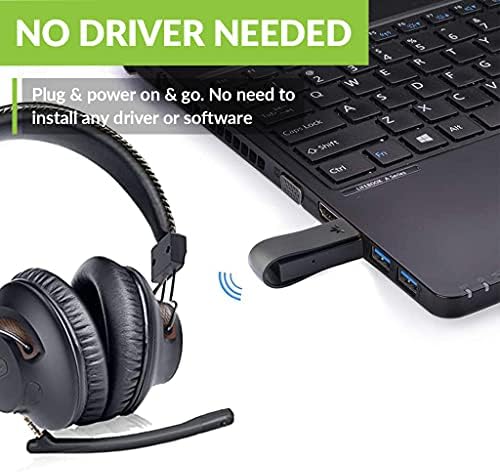 Avantree DG59M-Bluetooth slušalice sa mikrofonom za PS5 & amp; PS4, bežične slušalice sa USB adapterom za PC,