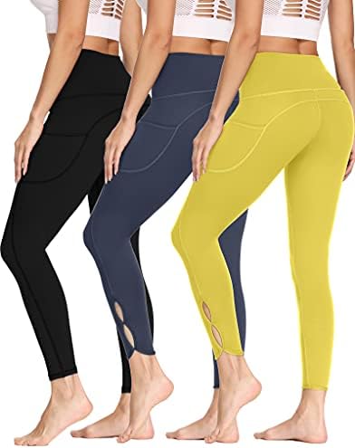 Molibell 3 paketa joga hlače za žene Skiny High Squik Fitness gamaše vježba sa džepovima Aktivne