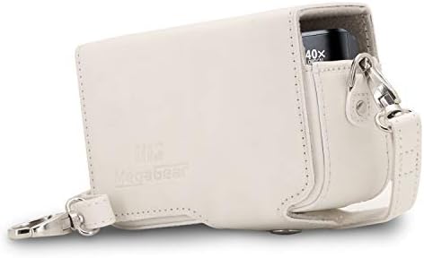 MegaGear kožna futrola za kameru sa remenom kompatibilna sa Canon PowerShot SX740 HS, SX730 HS, Bijela