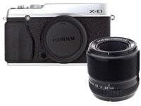 Fujifilm X-E1 Digitalni fotoaparat, srebrna - paket - sa Fujifilm XF 60mm F / 2.4 objektivom