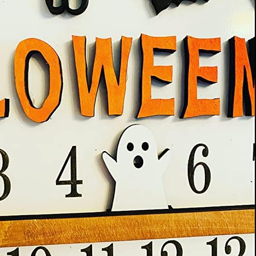 Drveni Odbrojavanje Do Halloween Coffin Kalendar Sa Pokretnim Halloween Ukras Odbrojavanje