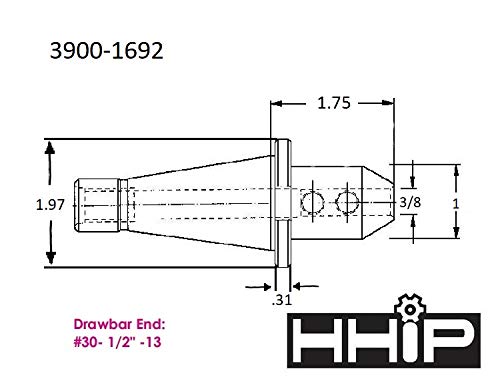 Hhip 40 NMTB X 3/16 inčni držač za krajnji mlic