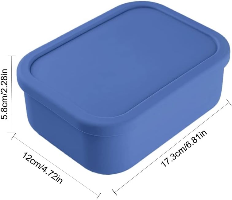 Tbiiexfl silikonska Bento kutija izdržljiva kutija za ručak kontejneri sa 3 pretinca za skladištenje
