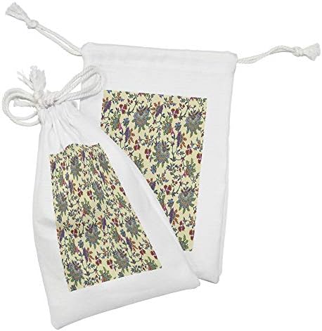 Lunarna cvjetna torbica za cvjetnu tkaninu 2, grafički tradicionalni orijentalni motivi za cvijeće
