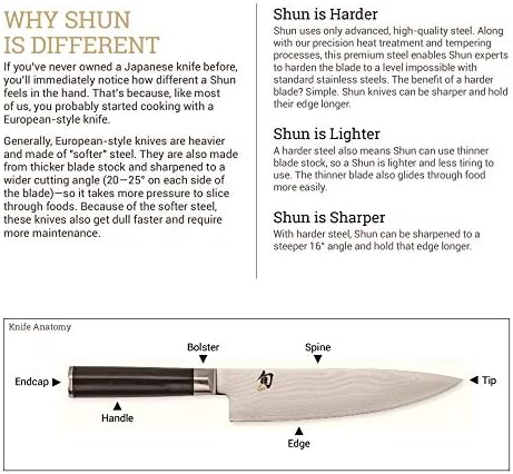 Shun DMS0430 pribor za jelo Shima Set-5, 4 komada, nož za sečenje mesa oštar kao žilet, održava sokove u odresku