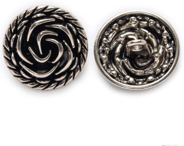 FSYSM 5pcs retro ruža uzorak okrugle metalne gumbe za šištanje šivanja Scrapbooking Početna odjeća Zamijenite