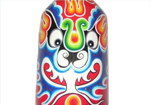 Zidna maska ​​Kineska svečana 16 Čvrsti drveni umjetnički dekor 107