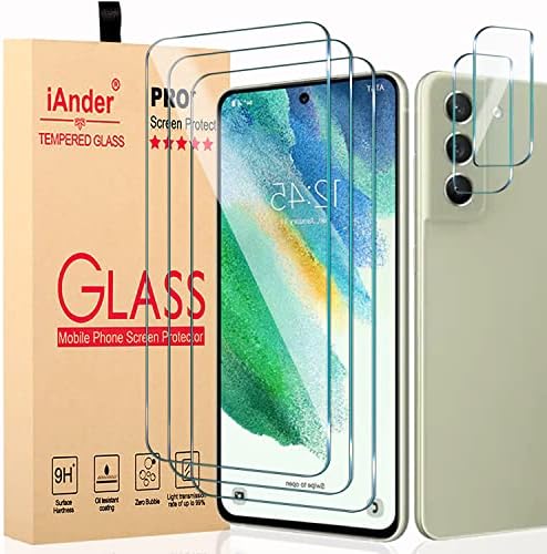 Iander 3 Pack Zaštitni zaslon za Galaxy S21 Fe kaljeno staklo - 2 Pakovanje zaštitni objektiv