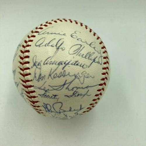 1966. Chicago Cubs tim potpisao je bejzbol Ernie Banks Billy Williams Ron Santo JSA - autogramirani bejzbolls