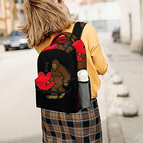Volim Bigfoot putne ruksake modna torba preko ramena lagani dnevni ruksak s više džepova za