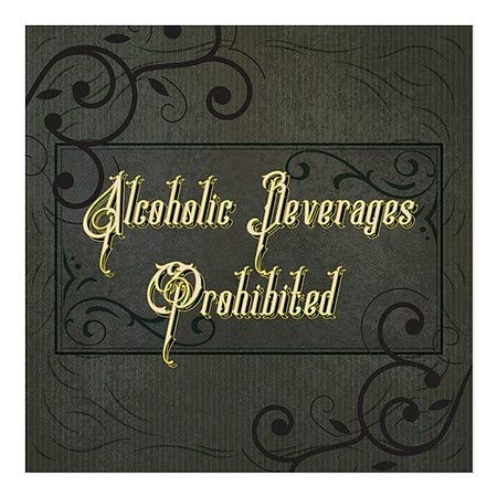CGSIGNLAB | Alkoholna pića zabranjena -Victorian Frame Prozor Cling | 24 x24