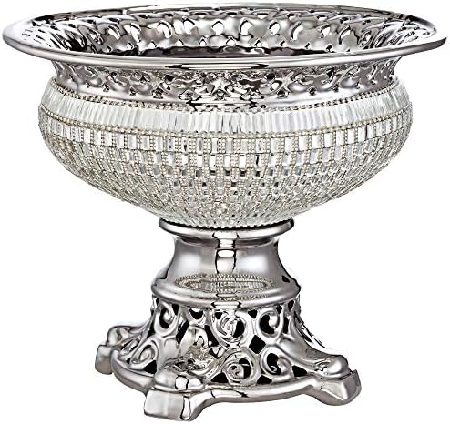 Kensington Hill Victoire 10 1/2 visoka Kristalna i srebrna keramička zdjela
