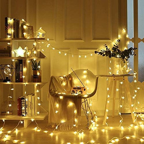 Merdeco Star String Svjetla, 16FT / 5m 50 LED utikač u žicama topla bijela bajka za božićno / vjenčanje