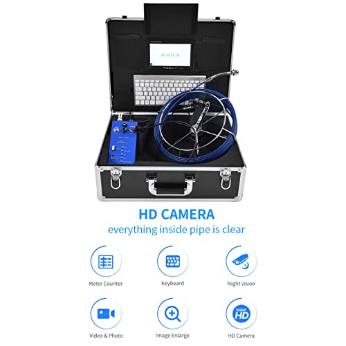 Kamera za inspekciju cevi, 1080p kanalizacijski fotoaparat podržava u disk 7inch za vrt