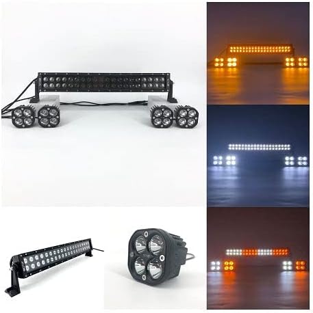 Paket od 1 dvobojne svetlosne trake & Mini 3 dvobojne stroboskopske LED radne svetlosne mahune