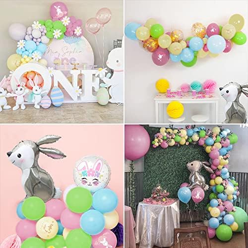 Uskrsni ukrasi za rođendanske zabave za neke zeko su jedan tematski rođendan balona za bebe sa sretnim uskršnjim