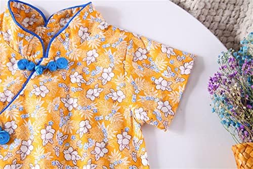 Haljine za djevojke za dijete Djeca smiješna šik leptira osjećaj crtani ispis patchwork cheongsam princeza haljina