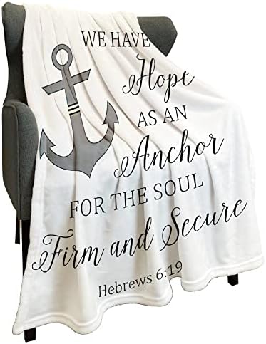 Hommomh fleece pokrivač 50 x 60 imamo ovu nadu kao sidro za dušu i sigurni Hebreji 6 19 inspiracija