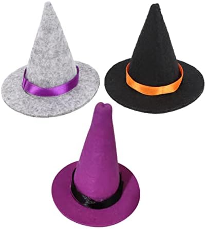 Toyvian 3kom Mini vještica šešir trpezarija dekor za sto vještica kostim za žene minijaturni