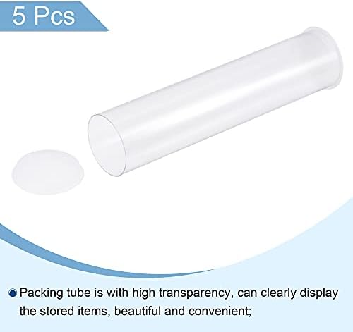 MECCANIXITY Clear Storage Tube 1 5/8 x7.5 lagana za posude za perle, zanat, uradi sam sa bijelim kapicama