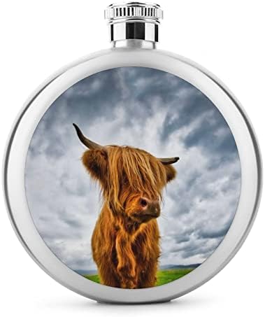 Highland krava u Scottish Highlands Hip tikvica od nehrđajućeg čelika vino tikvice za žene muškarce