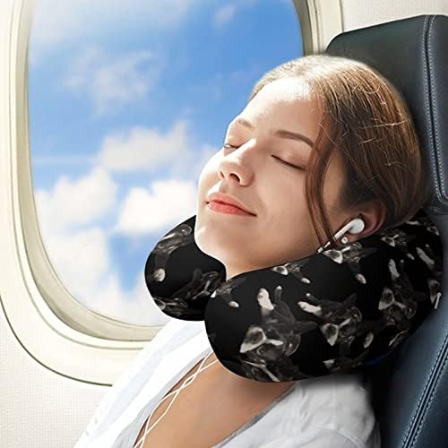 Bostonski terijer pas jastuk za putni jastuk za pjenu u obliku pjene u obliku zrakoplova jastuk za podršku za glavu
