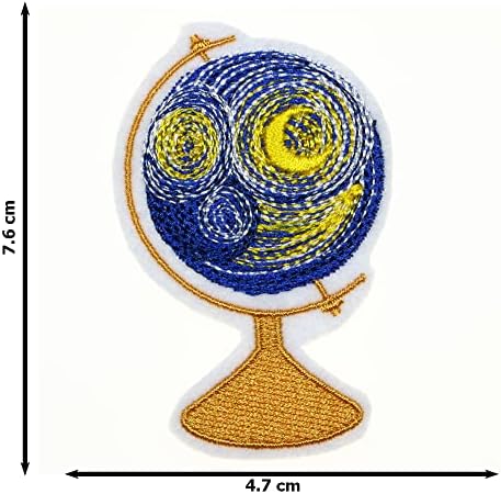 JPT - ORB Earth World Planeta Slatka crtani izvezeni aplicirani željezo / šivanje na zakrpama Značka