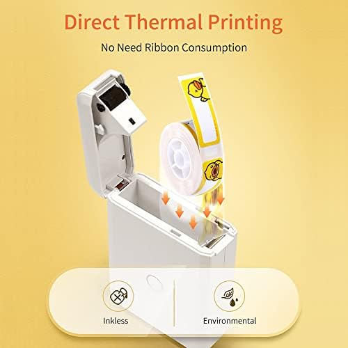 FZZDP Mašina za izradu etiketa Mini džepni štampač termalnih etiketa sve u BT Connect DIY naljepnici za proučavanje