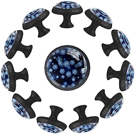 12 komada svijetloplavi dragulj dijamant sjajni Bling stakleni gumbi za Komode, 1,37 x 1,10 u okruglom