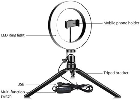 WYFDP novost USB zatamnjiva LED Selfie prstenasto svjetlo za fotografije mobitela rasvjeta sa stativom za šminkanje