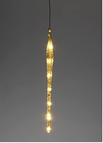 Poklon 783235 Božićni LED ICICLE ukrasni ukrasni ukrasni, 14,17-inčni duljina, mala, stakla
