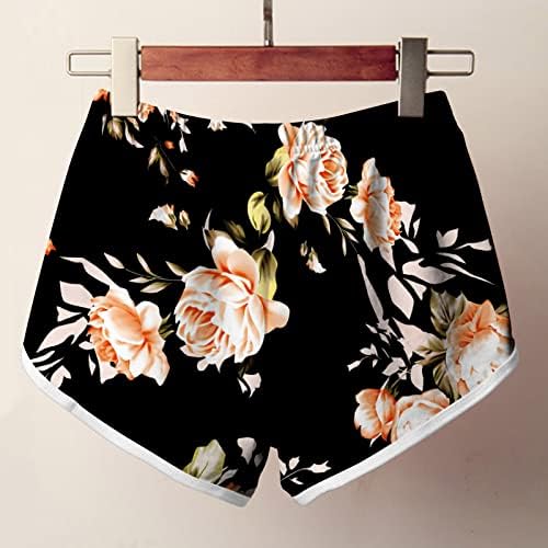 Ženski šorc kupaći kostimi, cvjetni kratke hlače Ljetne casual atletske kratke hlače Hlače za trke