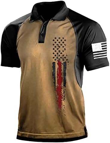 Ruiruilico muns USA zastava polo majice Patriotic 4. jula TEE majice Ljetne casual labave fit kratkih rukava
