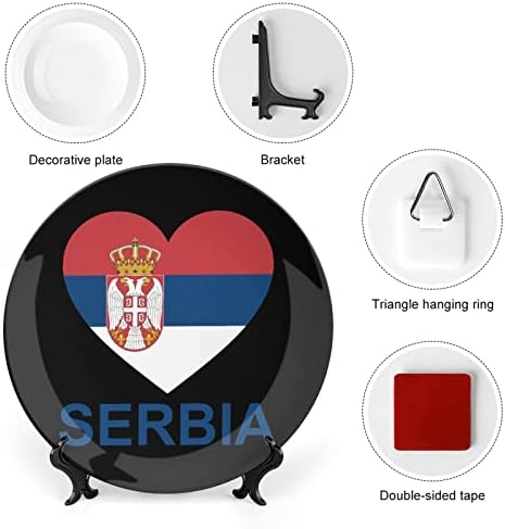 Ljubav Srbija Keramička kost Kina Dekorativne ploče sa štandom viseći ukrasima Ploče za večeru