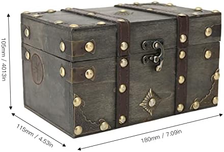 Drvena kutija Shanya Vintage, idealan poklon Dobra kapacitet Kućni ukras Vintage Drveni skladišni futrola prekrasna
