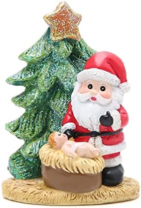 Hodao Christmas Santa Decorations Xmas Santa Figurine Decor Handmade Christmas Santa Figurice za
