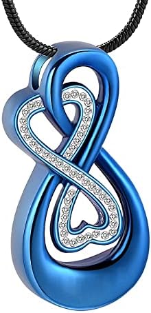 DOTUIARG Love urn privjesak od nehrđajućeg čelika lanac zmija kremiranje nakit za pepeo za