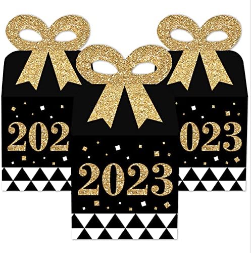 Velika tačka sreće Novogodišnja noć - zlato - kvadratni poklon kutije - 2023 Novogodišnje party Bow kutije
