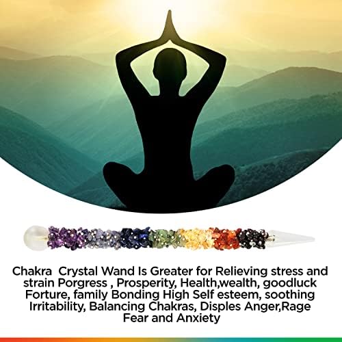 Empireal kamenja 7 CHAKRA liječenja kristalnog štapa | Snažna energetska balansiranje i aura čišćenje ljekovitih štapa, duhovnog, reiki, meditacije