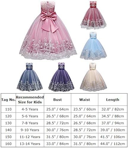 IBTOM CASTLE Flower Girl Pageant vez čipkasta haljina od tila za djecu vjenčana djeveruša Rođendanska zabava