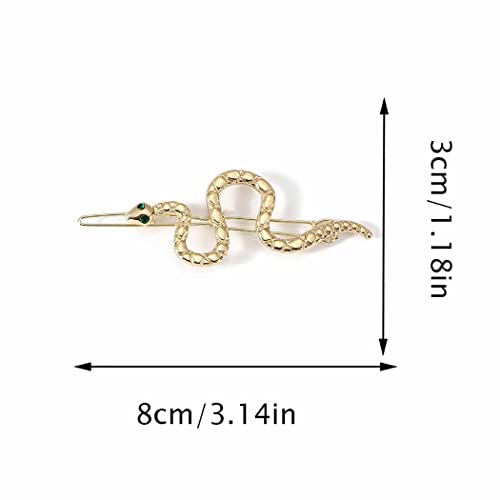 JONKY Snake Hair Clip Gold hair Pin Vintage dekorativni Metal Hair Barrettes Clip non Slip