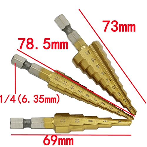 3-12mm/4-12mm/4-20mm burgija sa ravnim žljebovima HSS obložena drvena metalna rupa rezač jezgra